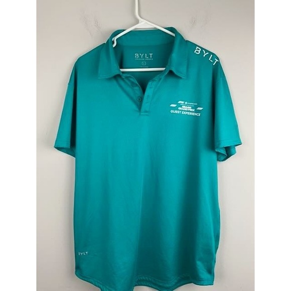 BYLT Miami Grand Prix Guest Experience Polo Shirt Teal Sizeโ L F1 Formula 1 - Picture 4 of 9